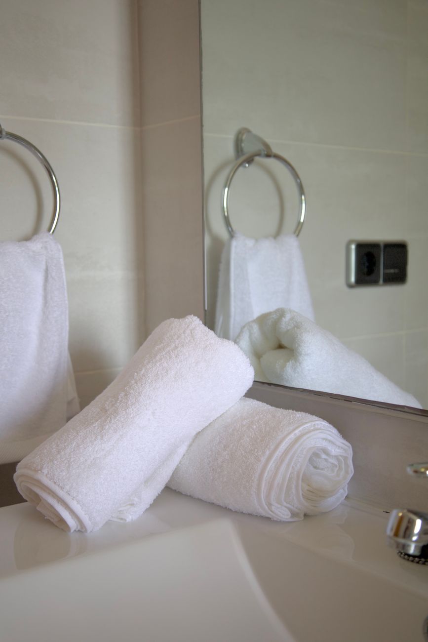 Immaculate bathroom fixtures post restoration